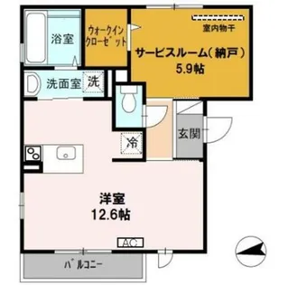 メゾンドアンジュ【2階】の間取り