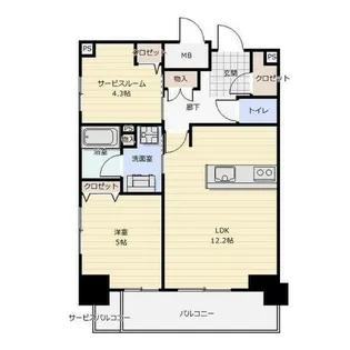 プレサンスジェネ丸の内【13階】の間取り