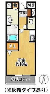 シャトレ・カラト【105号室】の間取り