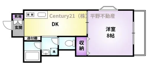 プレジデント御井【1階】の間取り