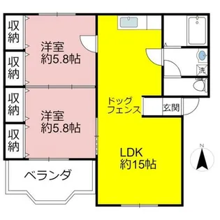 グランドハーティス2号館【101号室】の間取り
