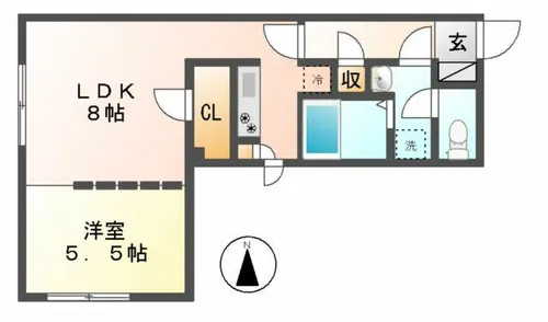 リアライズ名城公園【201号室】の間取り