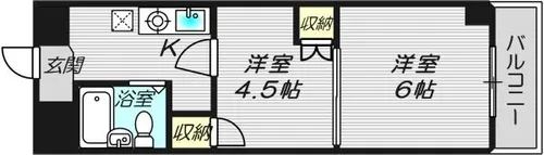 キャッスルコート2【3階】の間取り