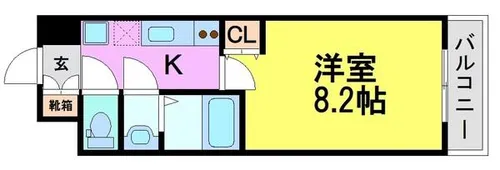 パークフラッツ尼崎【3階】の間取り