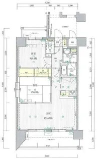 2LDKの間取り画像