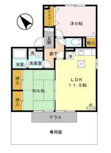 グレイスカーサ【1階】の間取り