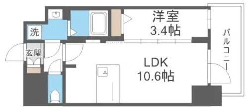 大阪府大阪市中央区南久宝寺町1丁目【マンション】の間取り