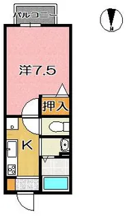 フローラル・アンリ【1階】の間取り
