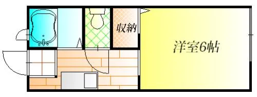 大阪府羽曳野市誉田6丁目【アパート】の間取り