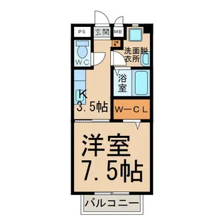 グレイス・アキ【1階】の間取り