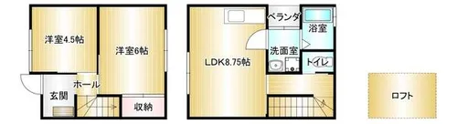 Sハウス【W号室】の間取り