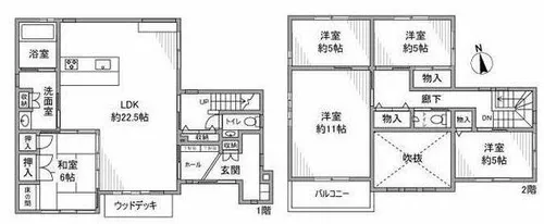愛知県刈谷市泉田町向畑【一戸建】の間取り