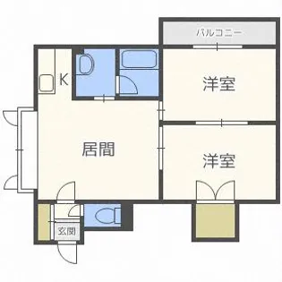 レスポアール20【105号室】の間取り