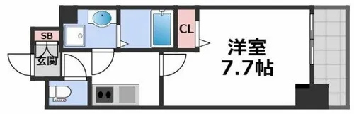 ハートフルスイーツ今里【9階】の間取り