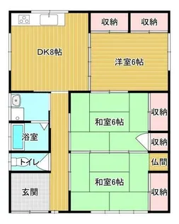 福岡県直方市大字山部【一戸建】の間取り