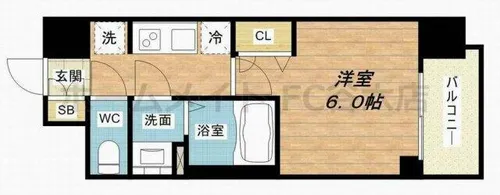 プレサンス大阪天満リバーシア【10階】の間取り