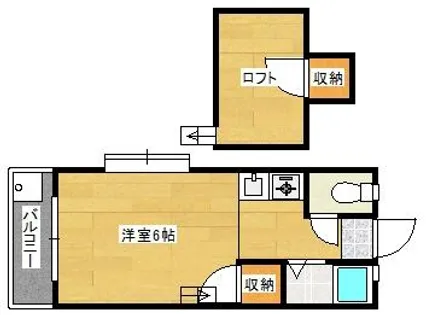 ベルマルシェ【102号室】の間取り
