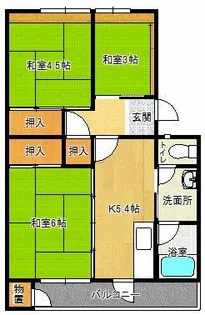 花山東団地【20-808号室】の間取り