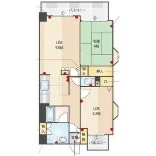 福岡県福岡市東区筥松2丁目【マンション】の間取り
