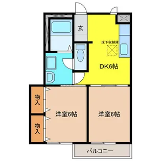 ピーチランドA【1階】の間取り