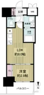 1LDKの間取り画像