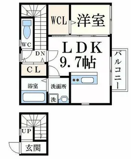 クローバー西延末【2階】の間取り