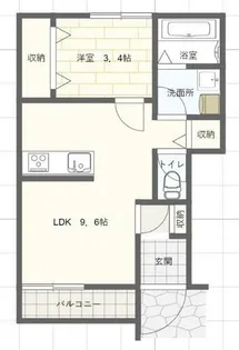 クリスタルハイツ土山【1階】の間取り