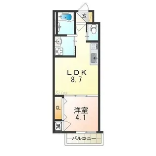 グラースコート【2階】の間取り