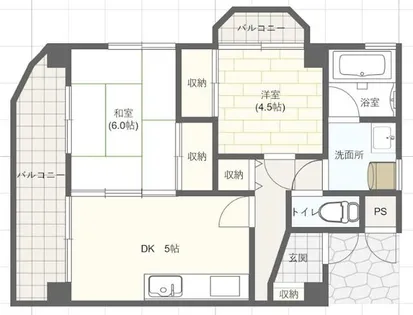 クリーンピア英賀保【4階】の間取り