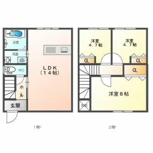 福岡県京都郡苅田町大字苅田【一戸建】の間取り