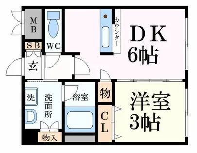 マンション西駅前【2階】の間取り
