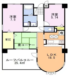 リベール姫路岡町【2階】の間取り