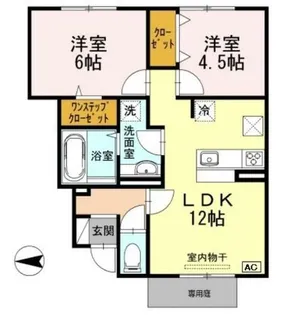 ルースコンフォール【1階】の間取り
