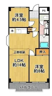 ヴィラスリースター鶴浜【3階】の間取り