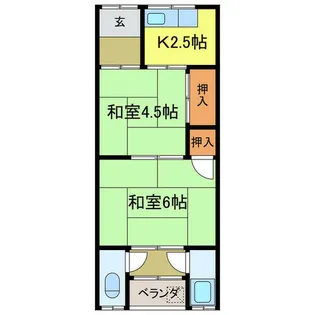 北浦文化【201号室】の間取り