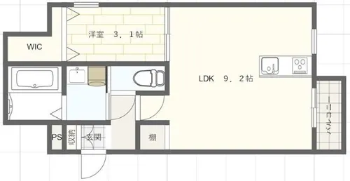 レガーロ天神町【1階】の間取り