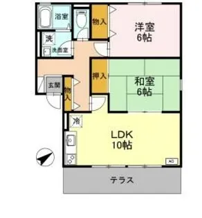 メゾンドクール【1階】の間取り