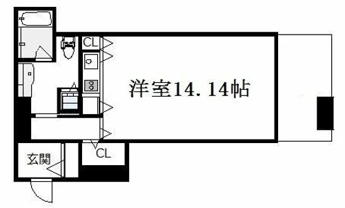 ザ・タワー大阪レジデンス【6階】の間取り
