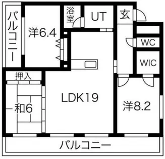 ハッピーコート飾磨【2階】の間取り