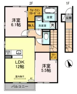 メルベーユ【2階】の間取り