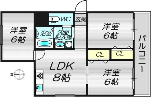 ピアチェーレ【3階】の間取り