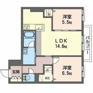 クロスウェル【2階】の間取り