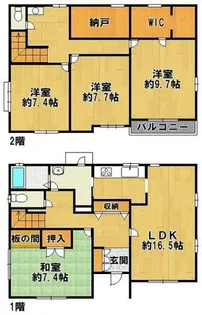 兵庫県三田市ゆりのき台1丁目【一戸建】の間取り