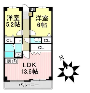 リバーサイドヴィレッジ・Ⅰ【3階】の間取り