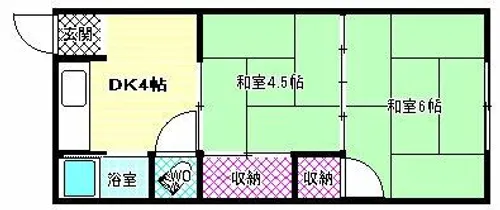 小山ハイツ第一【1階】の間取り