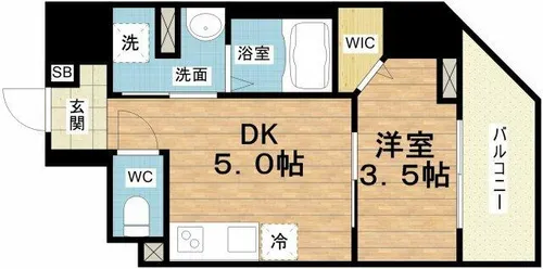 イルリッシュ西中島【5階】の間取り