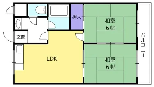 リバーサイド岡村【2階】の間取り
