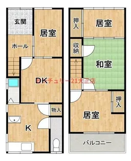 大阪府大阪市大正区南恩加島3丁目【一戸建】の間取り