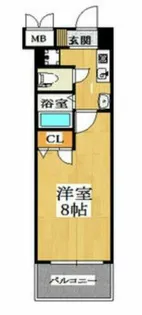 CITY SPIRE北梅田【2階】の間取り