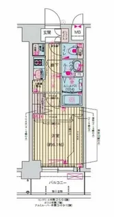 プレサンス天神橋筋六丁目ヴォワール【9階】の間取り